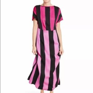 Christopher John Rogers x Target Dress Size 2 Mixed Stripe Short Sleeve NWT